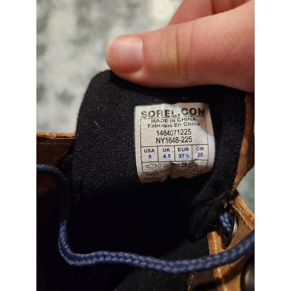 SOREL CHEYANNE brown&blue duck boots z 5 - Picture 6 of 7